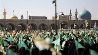 حرم مطهر رضوی در سالروز ولادت حضرت معصومه(س) گلباران شد