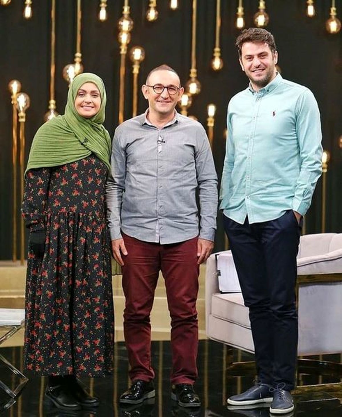 اوس موسی و همسرش میهمان برنامه تلویزیونی شدند + عکس