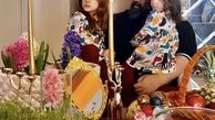 رضا صادقی و دخترانش سر سفره هفت سین + عکس