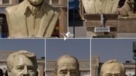 نصب سردیس اسطوره های هزاردستان در شهرک غزالی+عکس