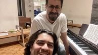 هومن حاجی عبداللهی در خانه پیانیست مشهور + عکس