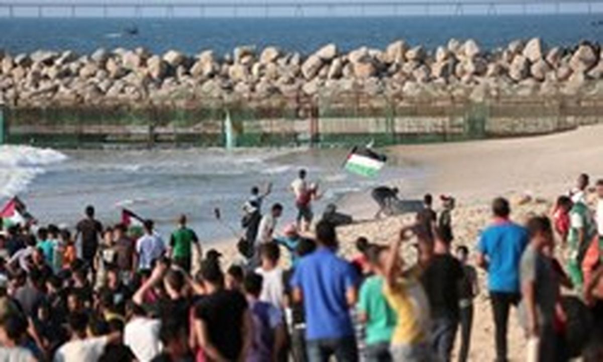 زخمی شدن ۹۳ فلسطینی در دهمین «راهپیمایی دریایی»