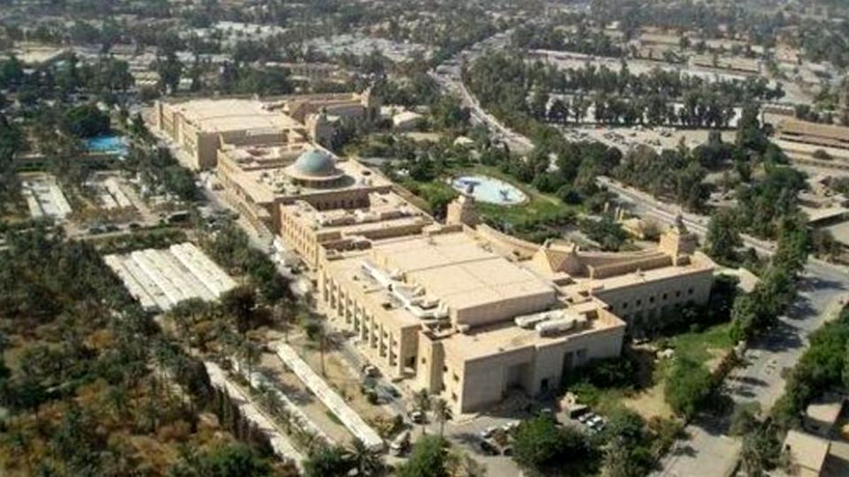 حمله راکتی در نزدیکی سفارت آمریکا در بغداد/فیلم