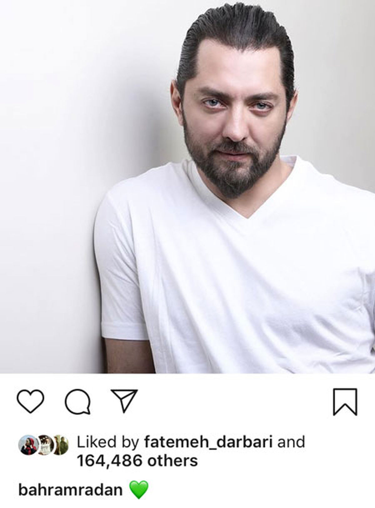 عکس جدید منتشر شده بهرام رادان