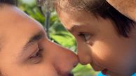 عاشقانه های احسان خواجه امیری و‌پسرش + عکس