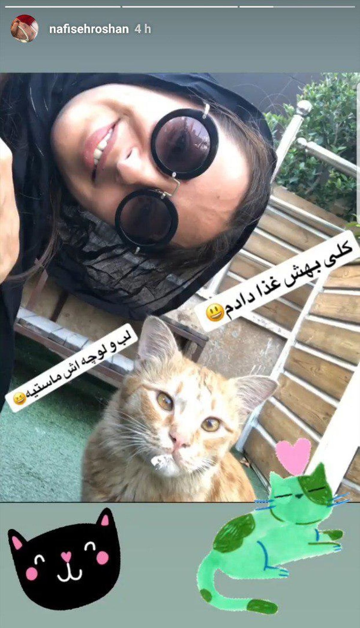حیوان محبوب نفیسه روشن+عکس