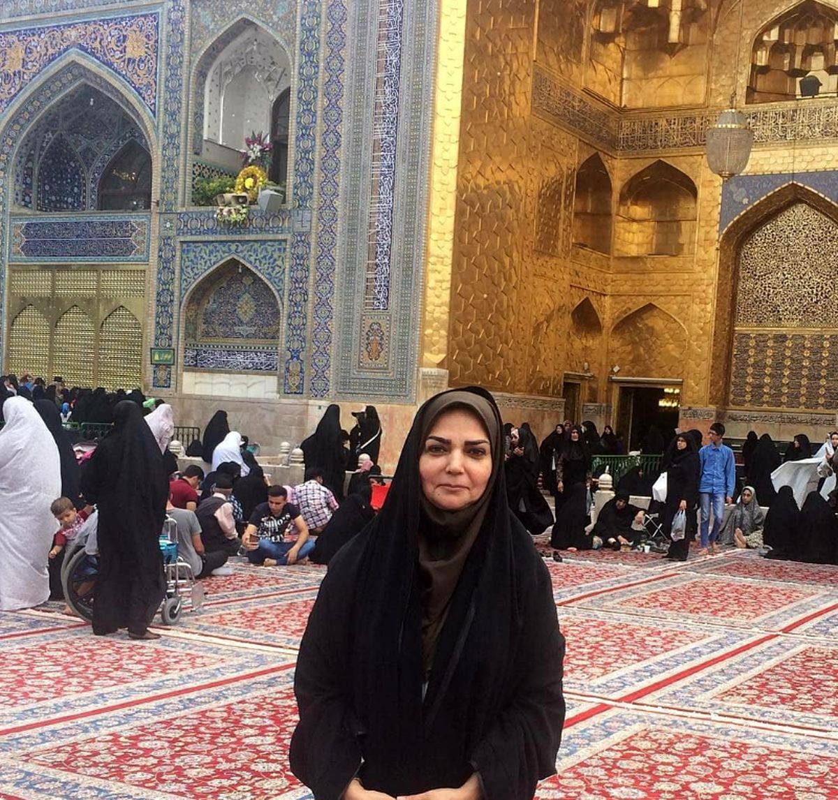 مجری مهربان کودکی ها در حرم امام رئوف+عکس