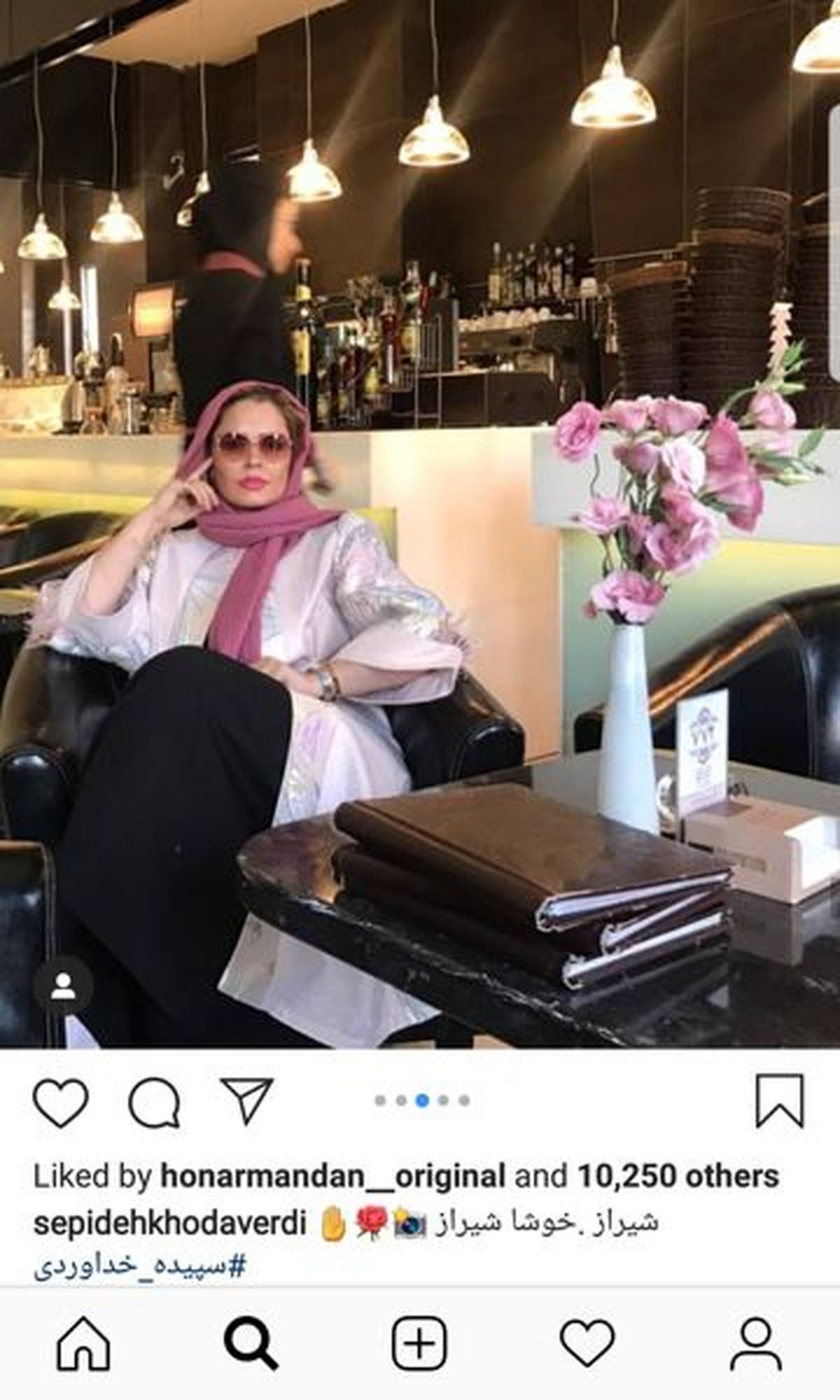 کافه گردی بازیگر بوی باران در شیراز+عکس