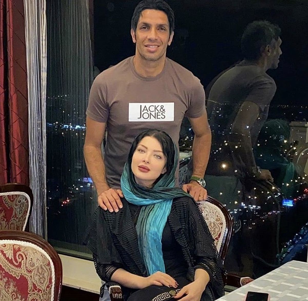 سپهر حیدری و همسرش + عکس