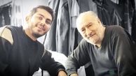 ارسلان قاسمی در کنار پیشکسوت سینمای ایران + عکس