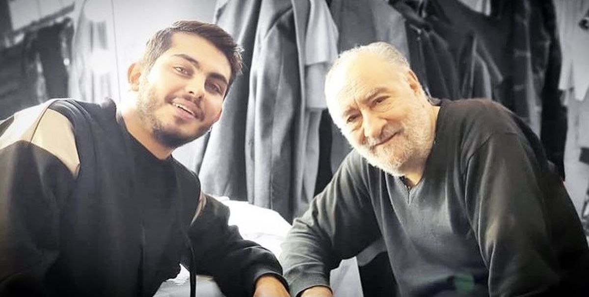 ارسلان قاسمی در کنار پیشکسوت سینمای ایران + عکس