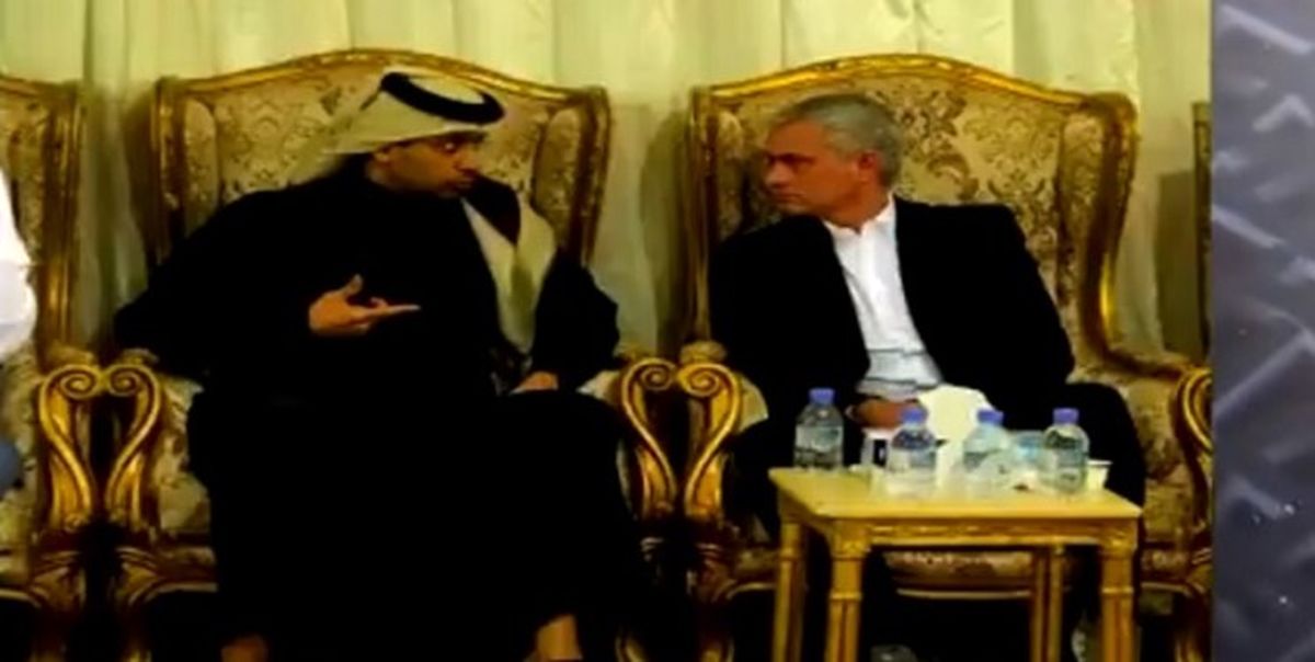 حضور مورینیو در مراسم ترحیم مادر ناصر الخلیفی