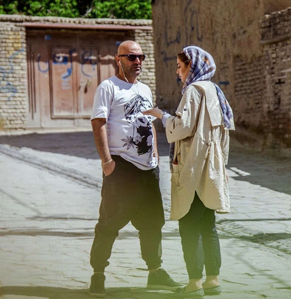 ریحانه پارسا و‌همسرش در خیابانی خلوت + عکس