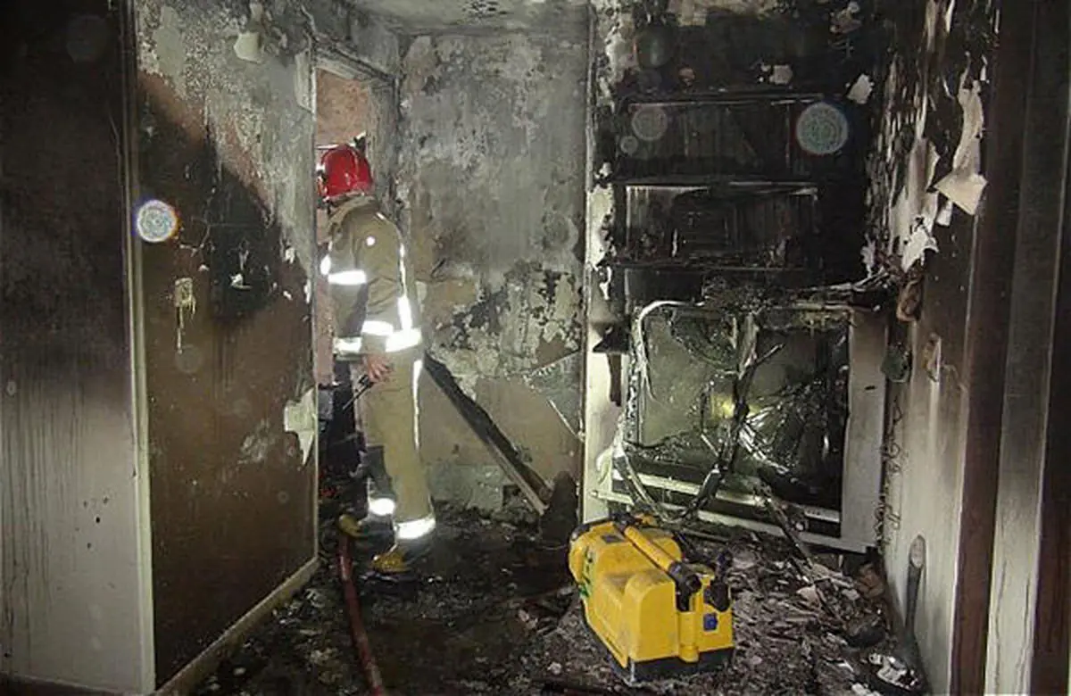 آتش‌سوزی در مدرسه امام خمینی روستای کروئیه