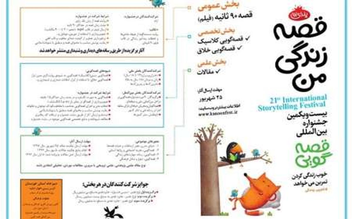 رقابت قصه‌ گویان در بیست و یکمین جشنواره بین المللی قصه گویی