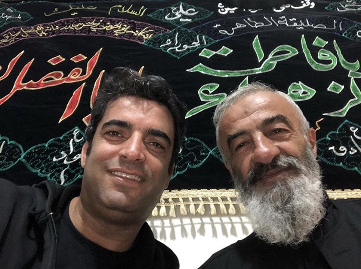 منوچهر هادی و دوستش در هیئت + عکس