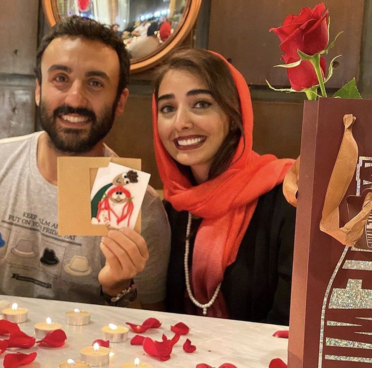 پسر و عروس خانم بازیگر مشهور + عکس