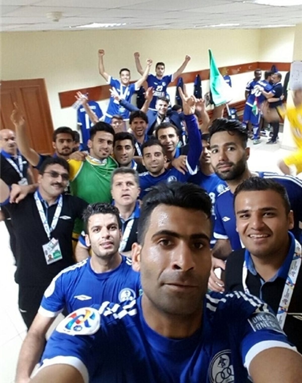 شادی‌ تیم استقلال پس از پیروزی مقابل الفتح +عکس