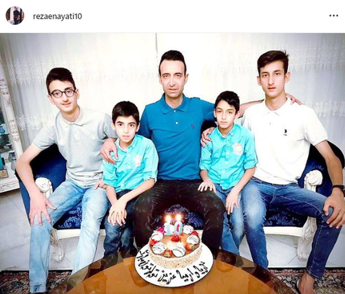 جشن تولد دوقلوهای رضا عنایتی+عکس