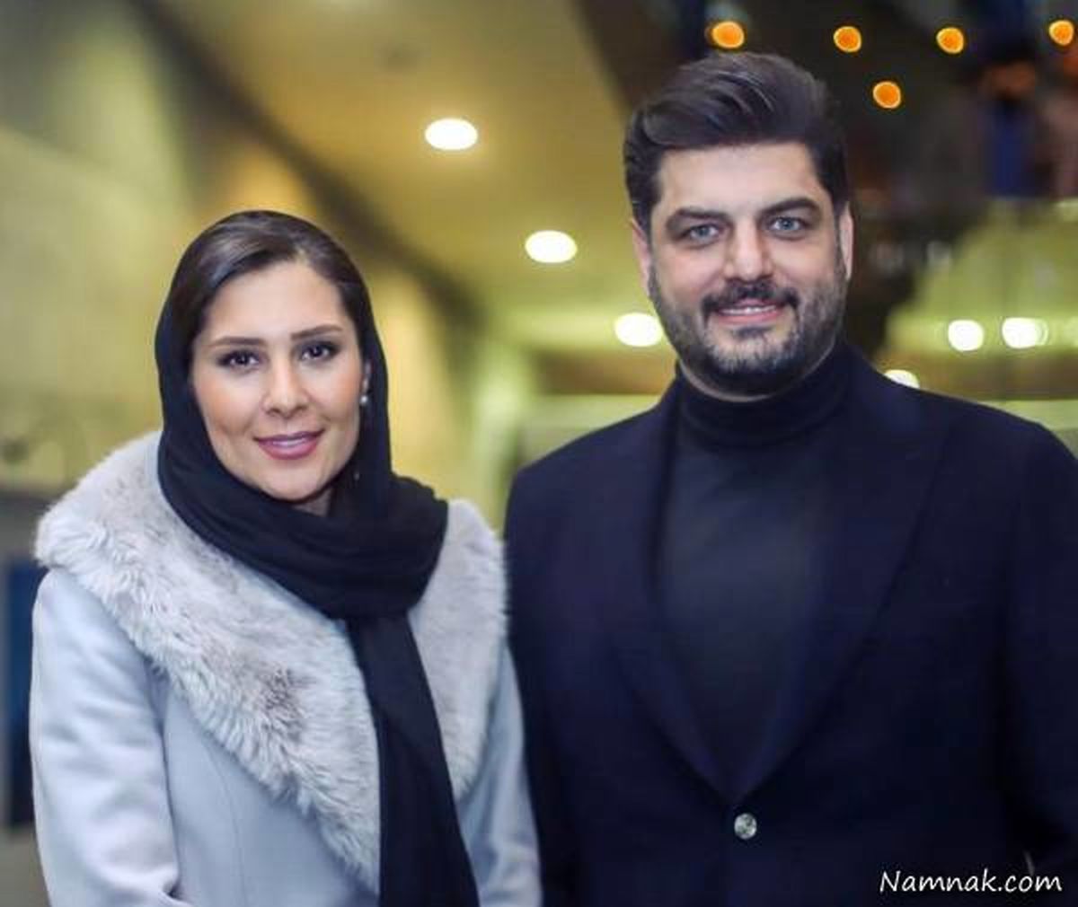 بازیگر چشم رنگی طنز در کنار همسرش+عکس