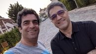 سلفی منوچهر هادی با تهیه کننده کارهایش + عکس