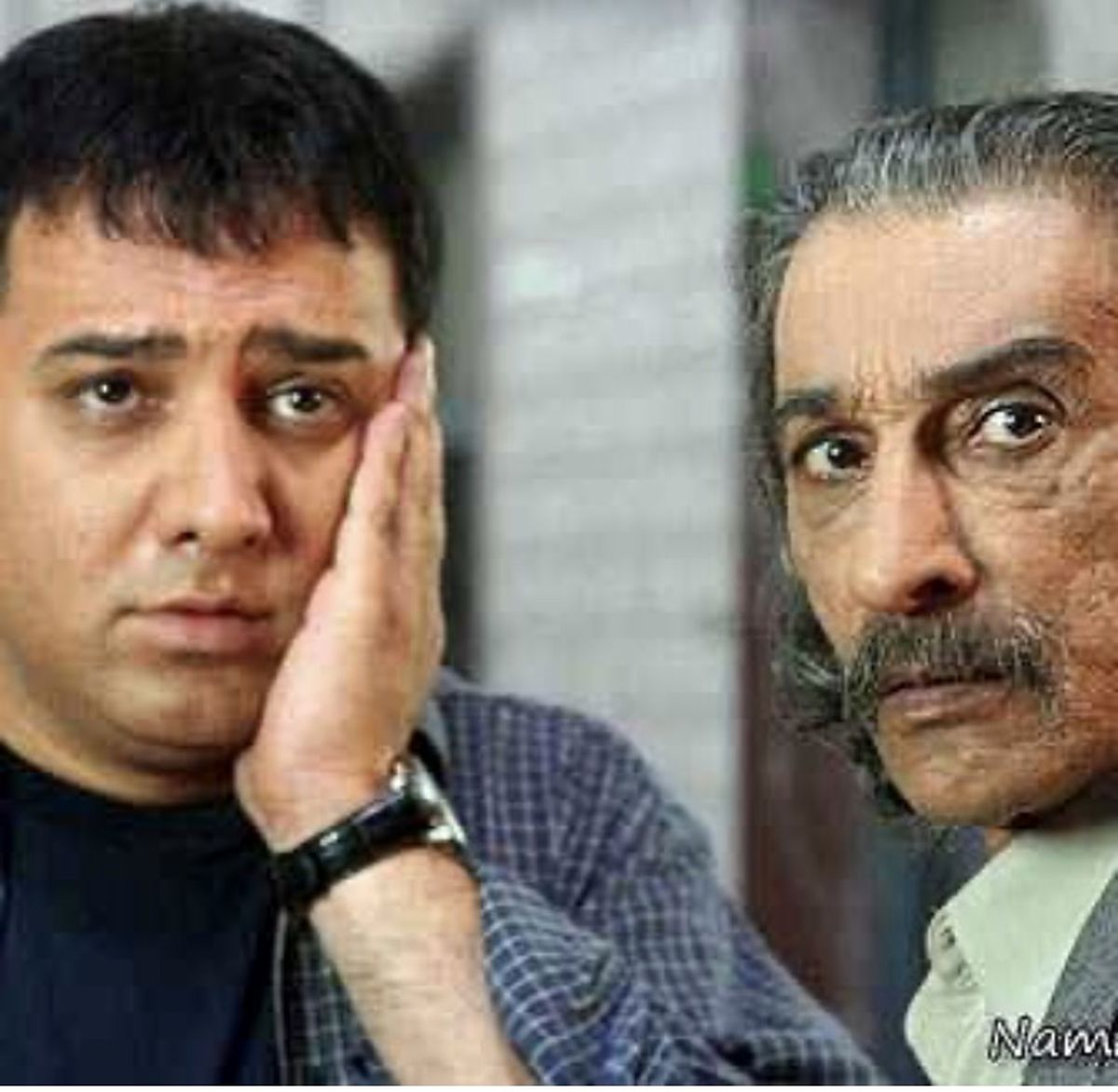 نقش آفرینی برزو ارجمند در کنار پدر مرحومش + عکس