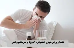 هشدار برای شیوع  آنفلوآنزا ، کرونا و سرماخوردگی