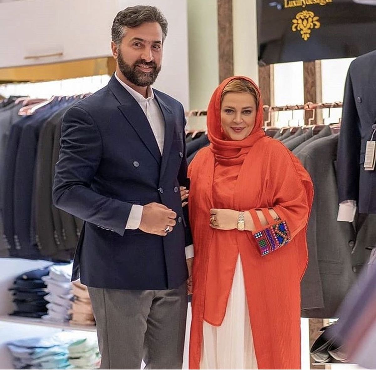 بهاره رهنما و‌ همسرش در یک ‌مزون ‌لباس شیک + عکس