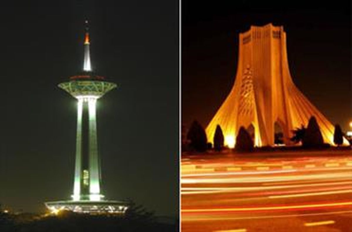 خاموشی برج‌های میلاد و آزادی در ۹ فروردین