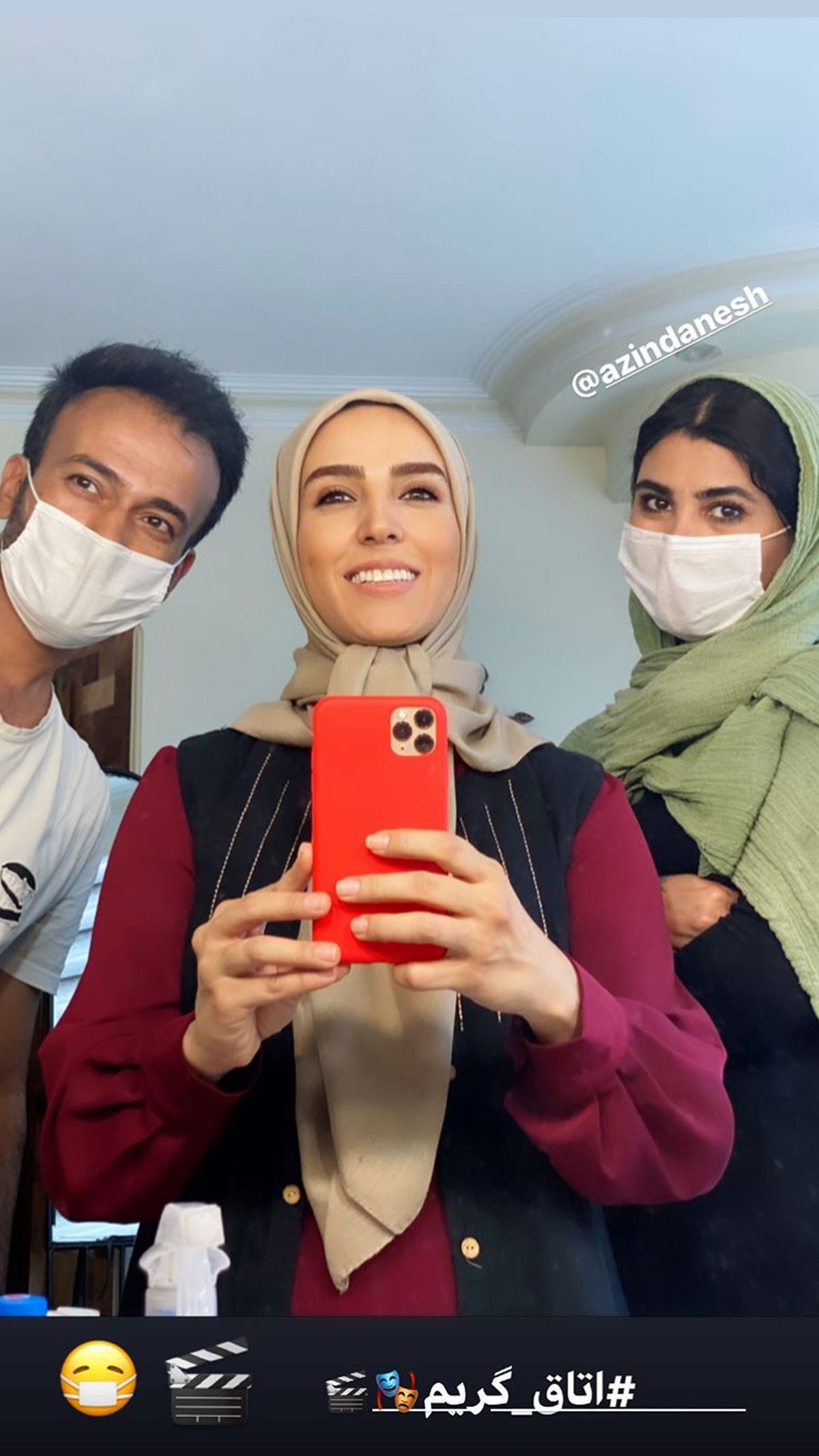 سوگل طهماسبی در پشت صحنه سریال نجلا + عکس