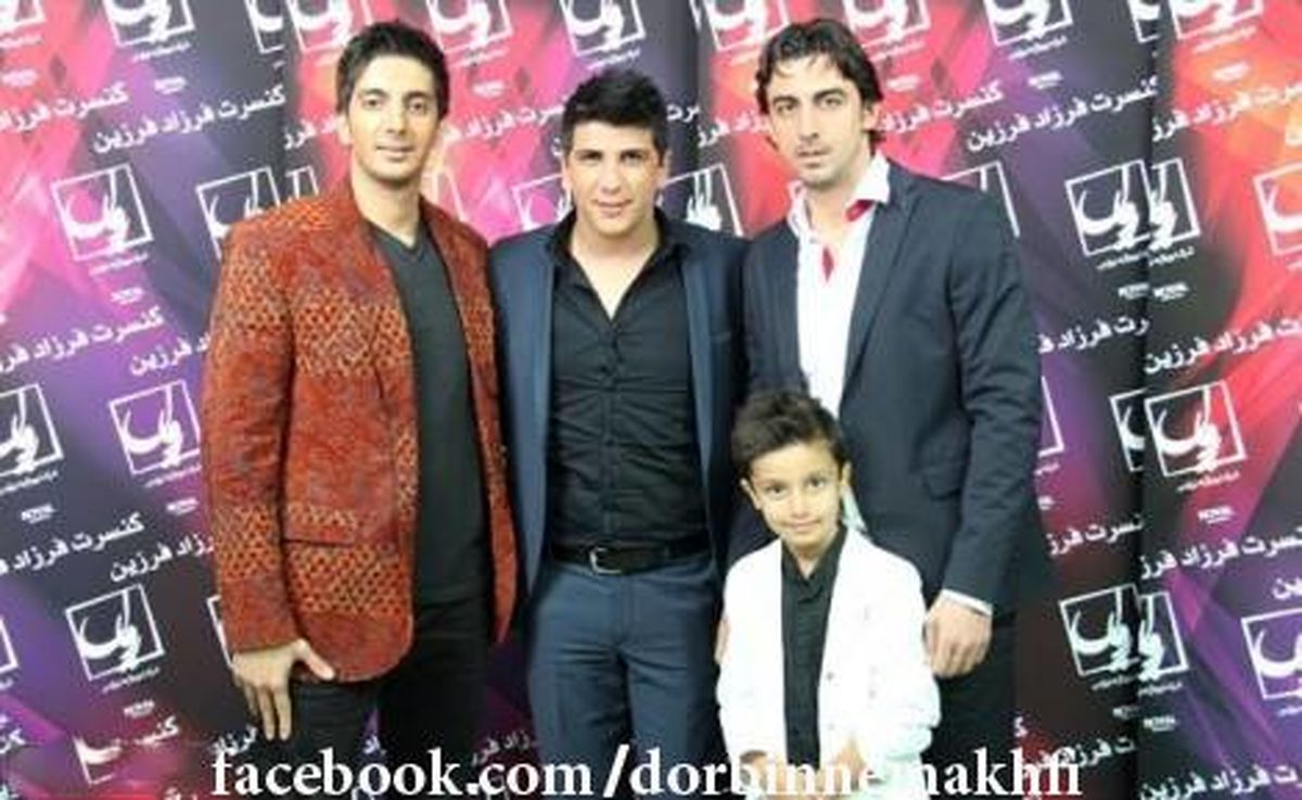 مهدی رحمتی و پسرش در کنار فرزاد فرزین خواننده پاپ+ عکس