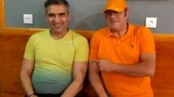 تیپ شاد آقای کارگردان در کنار احمدرضا عابد زاده+عکس