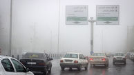 بارندگی و مه گرفتگی در محورهای نیمه شمالی کشور
