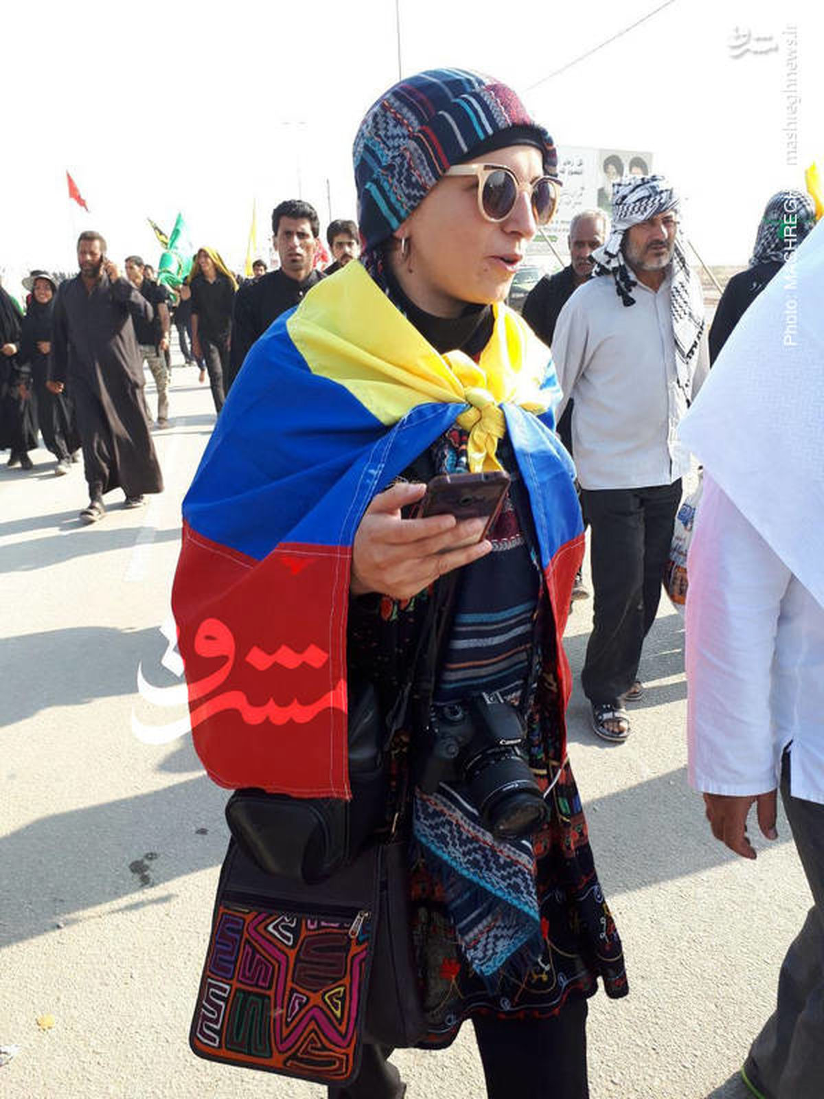 مدیر وزارت امور خارجه ونزوئلا در پیاده روی اربعین/عکس
