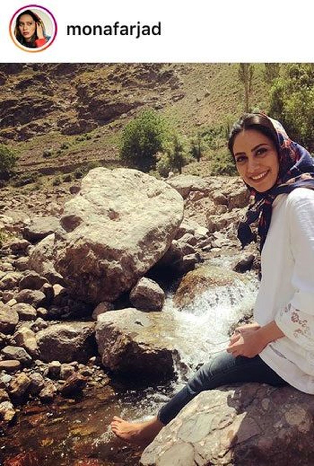 گردش تابستانی مونا فرجاد لب آب+عکس