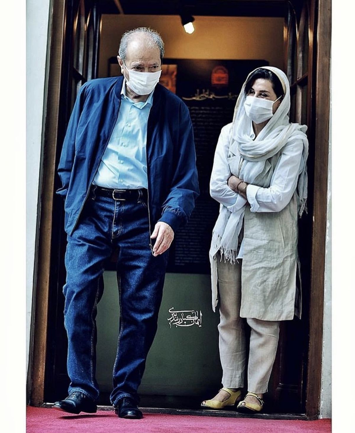 همراهی فاطمه‌معتمد آریا با استاد سینمای ایران + عکس