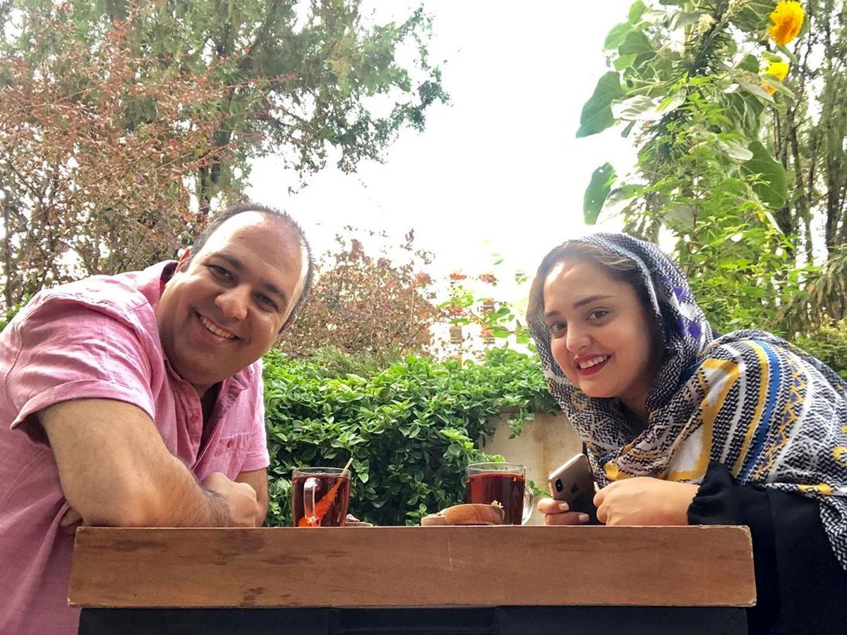 گردش نرگس محمدی با گریم سنگین اش+عکس