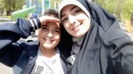 خانم مجری مشهور و پسرش + عکس