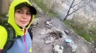 کوهنوردی شیدا یوسفی در هوای بهاری + عکس