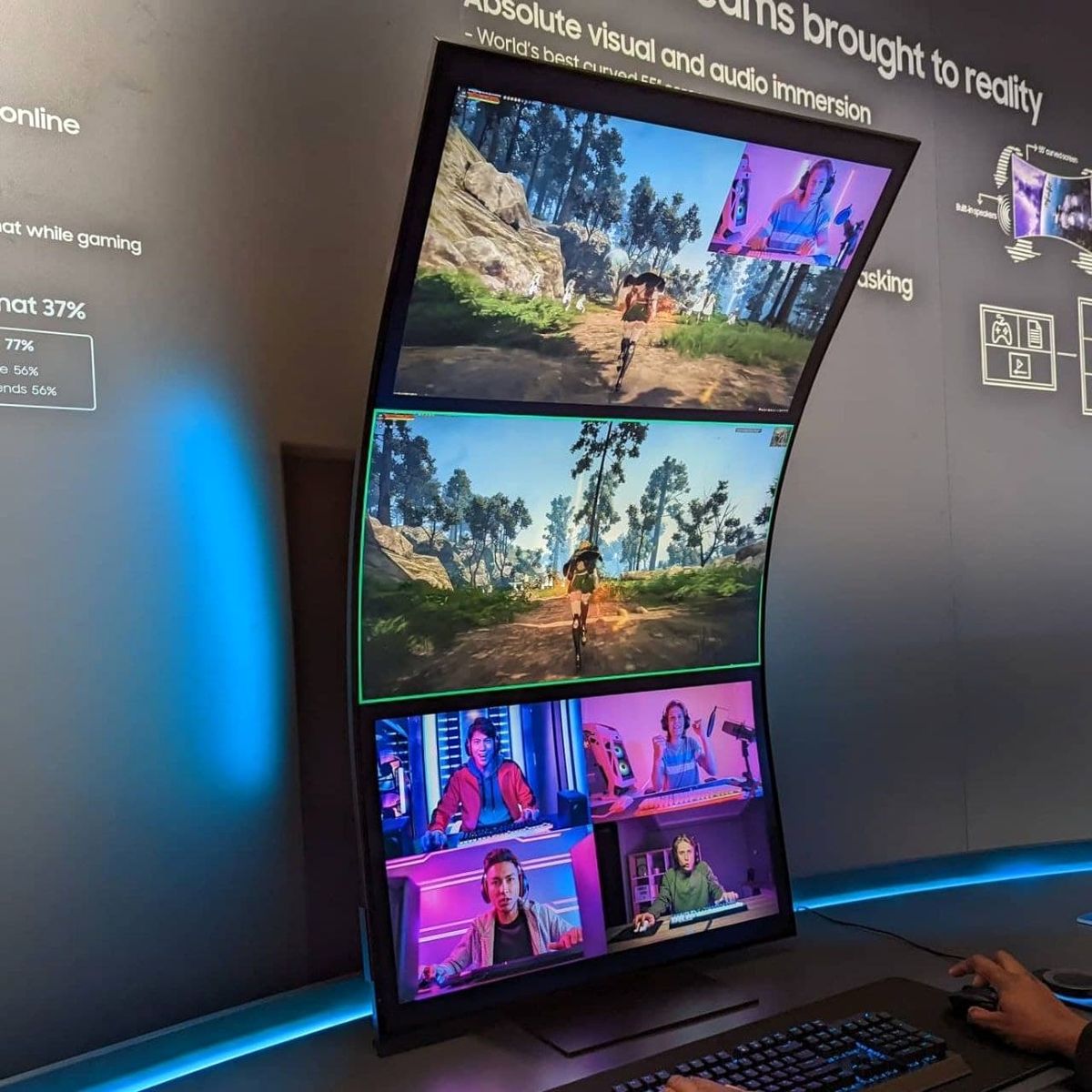 سامسونگ از مانیتور 55 اینچ خمیده Samsung Odyssey Ark رونمایی کرد