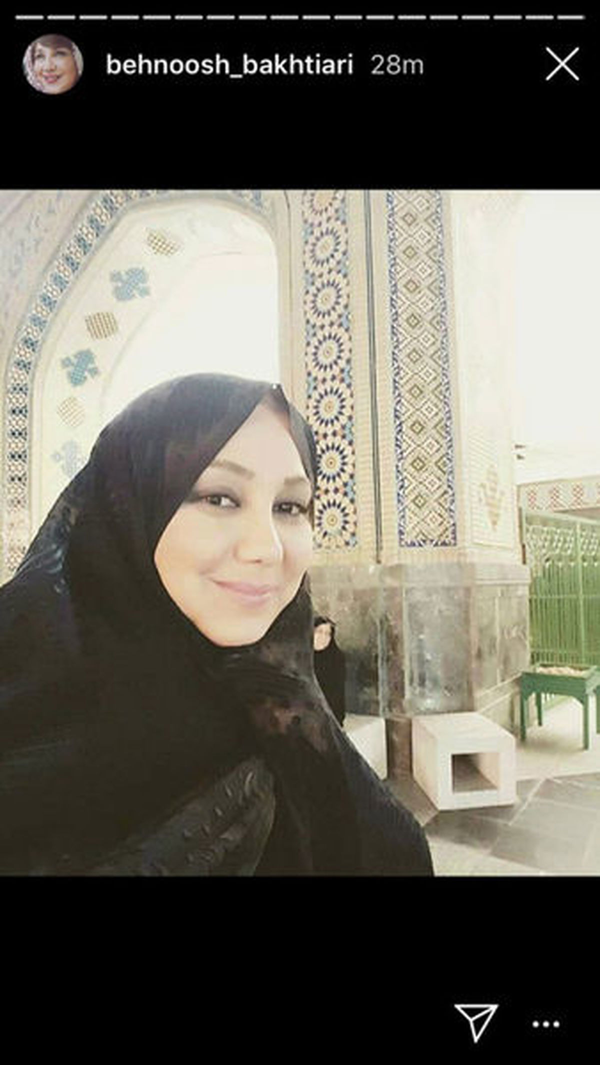 بهنوش بختیاری با چادر مشکی + عکس