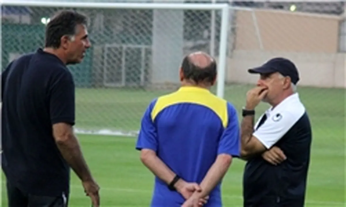 مربیان تیم ملی در تمرینات نفت تهران و پرسپولیس