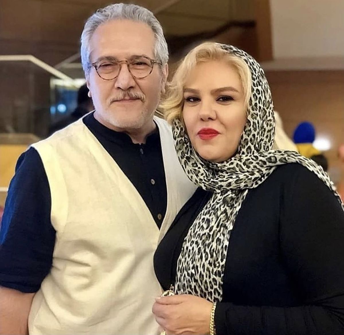 افسانه چهره آزاد در کنار همسرش + عکس