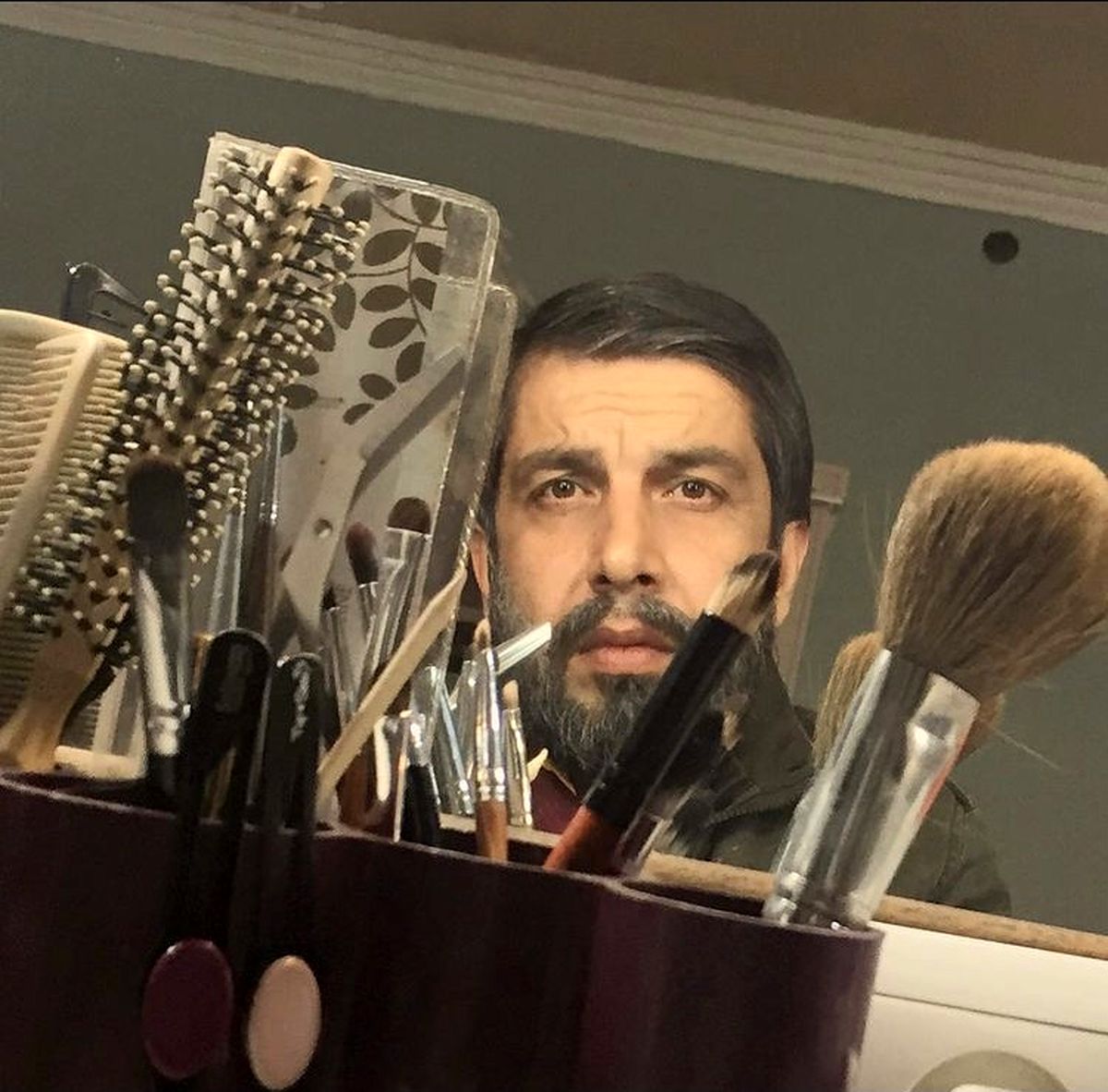 گریم متفاوت عباس جمشیدی فر + عکس