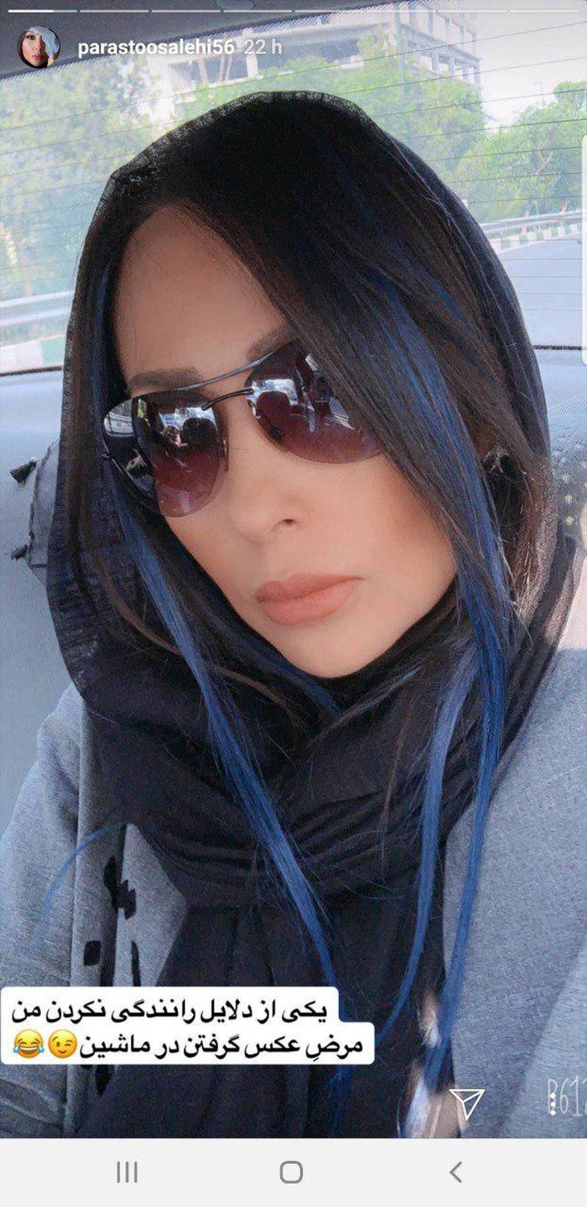  دلیل رانندگی نکردن پرستو صالحی