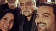 حشمت فردوس شاد و سرحال میان خانواده اش+عکس