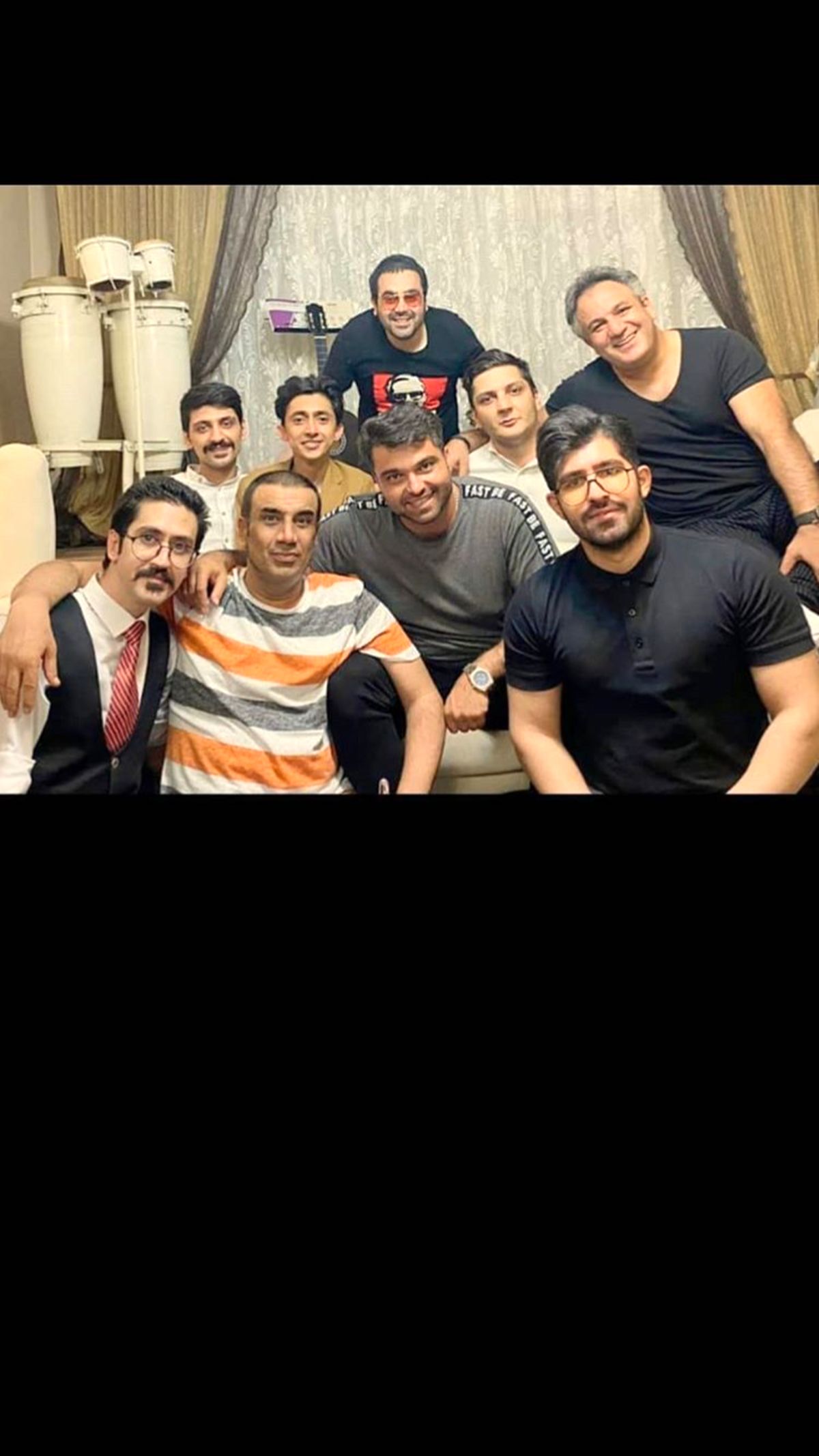 دورهمی نصرالله رادش با دوستانش + عکس