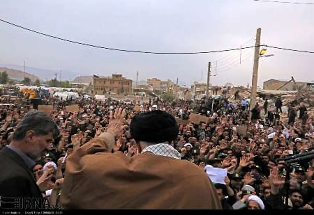بازتاب حضور رهبر انقلاب در میان زلزله زدگان شهرستان سرپل ذهاب