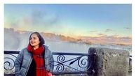 عکس نرگس محمدی در سرمای کانادا