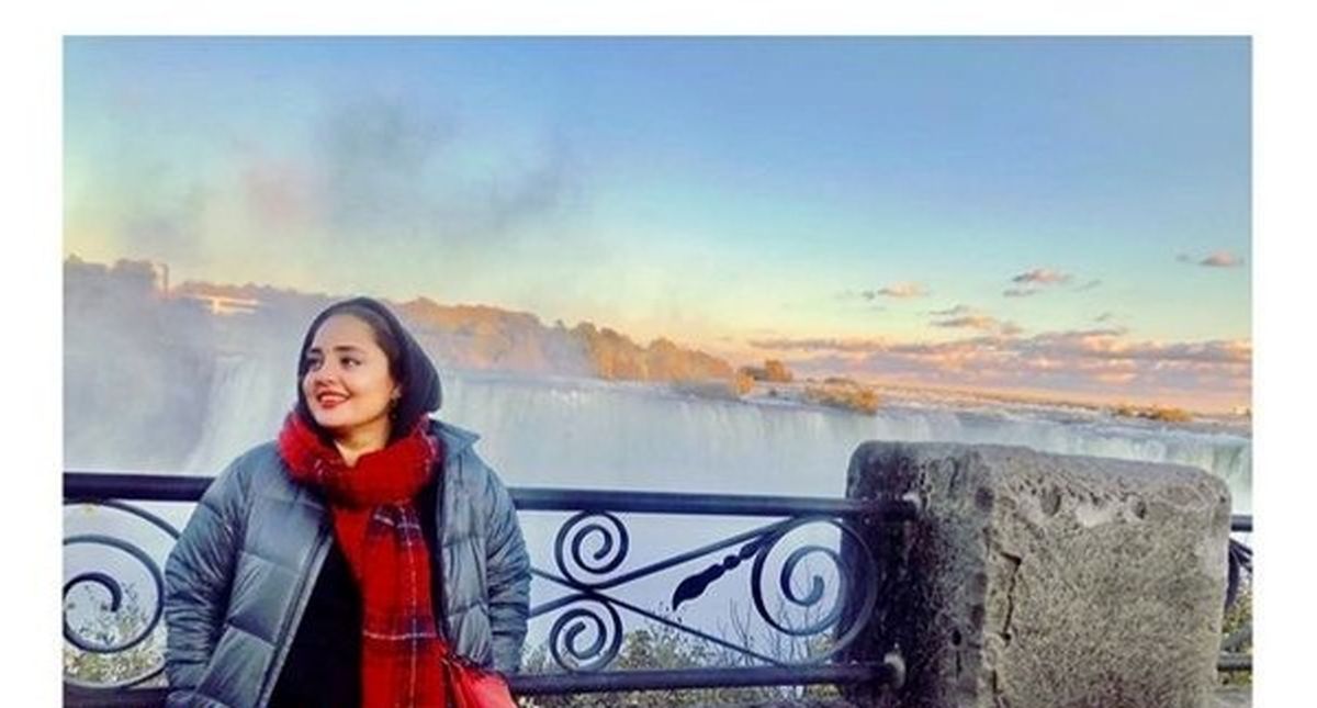 عکس نرگس محمدی در سرمای کانادا